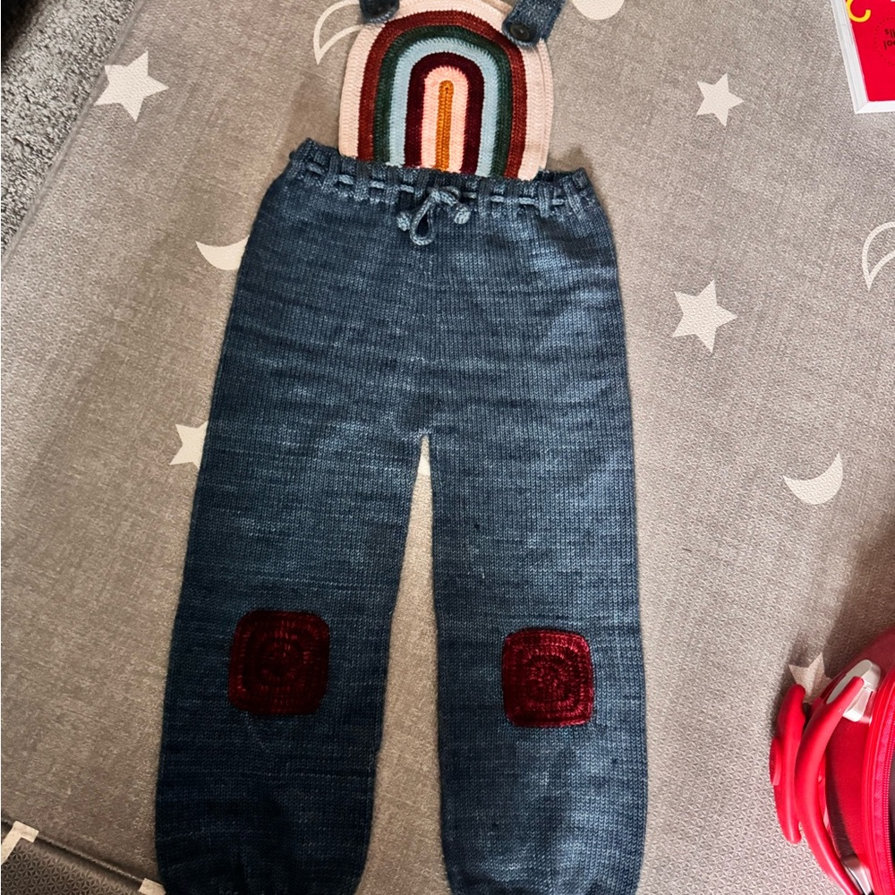 Misha and puff rainbow Overalls 4-5